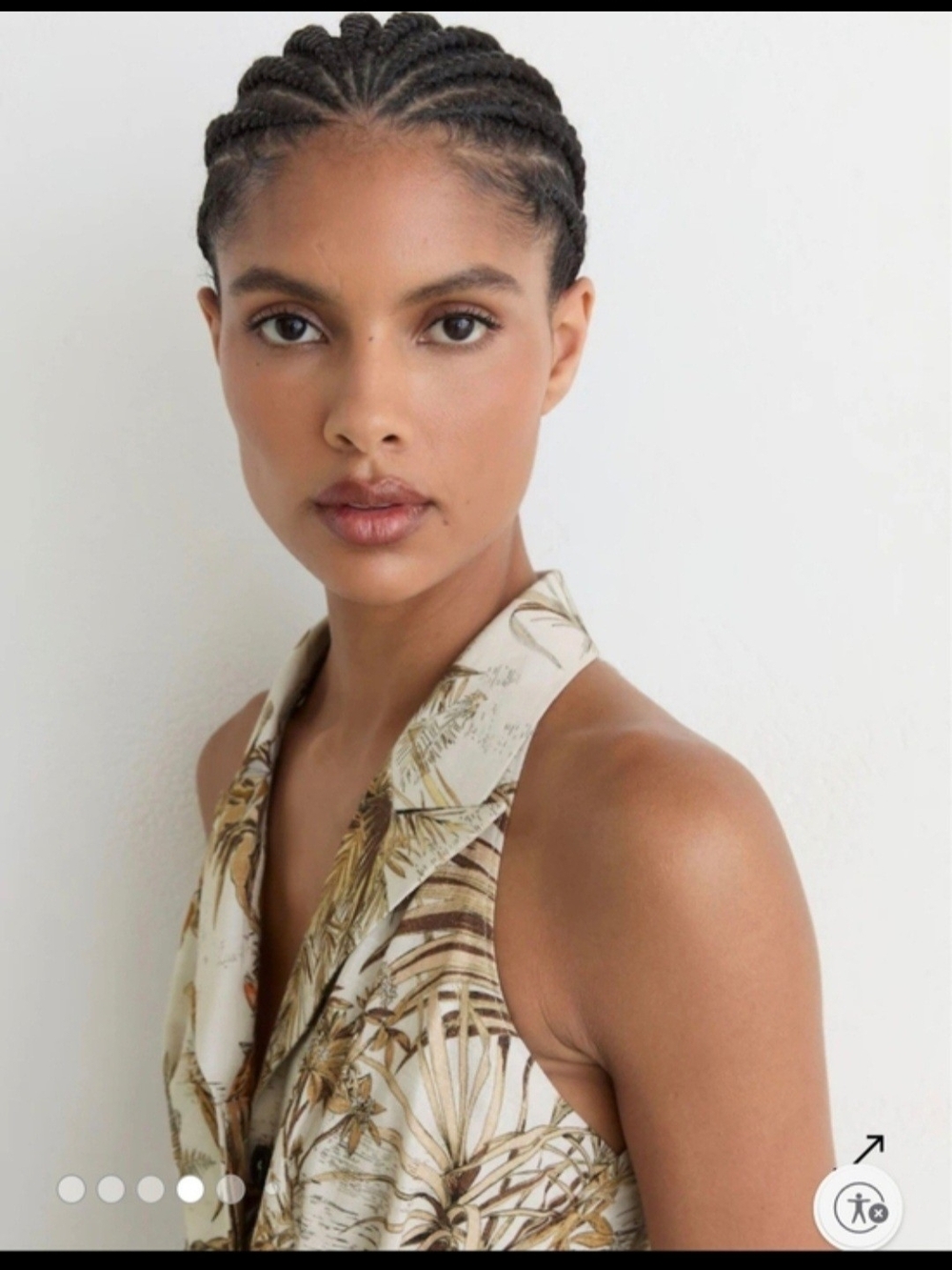 Reiss Tate Safari Tailored Nuetral Halterneck 6 $400 Full Price In Stores - Picture 4 of 8